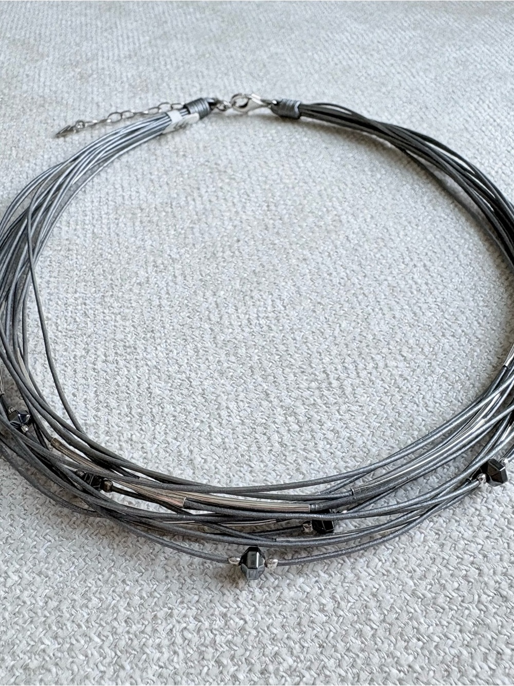 Silpada Sterling Silver, Hematite Bead Necklace, Retired, N2146 - Picture 4 of 6